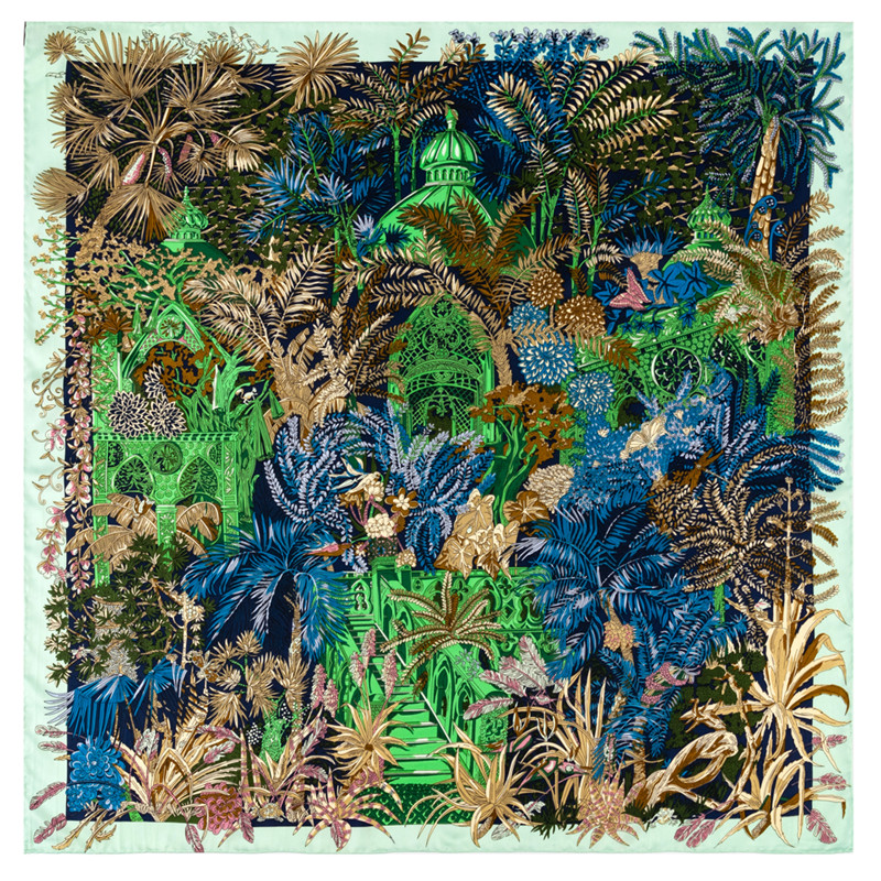Scarf Silk Square - Manual Hand Rolled Twill Silk Scarf