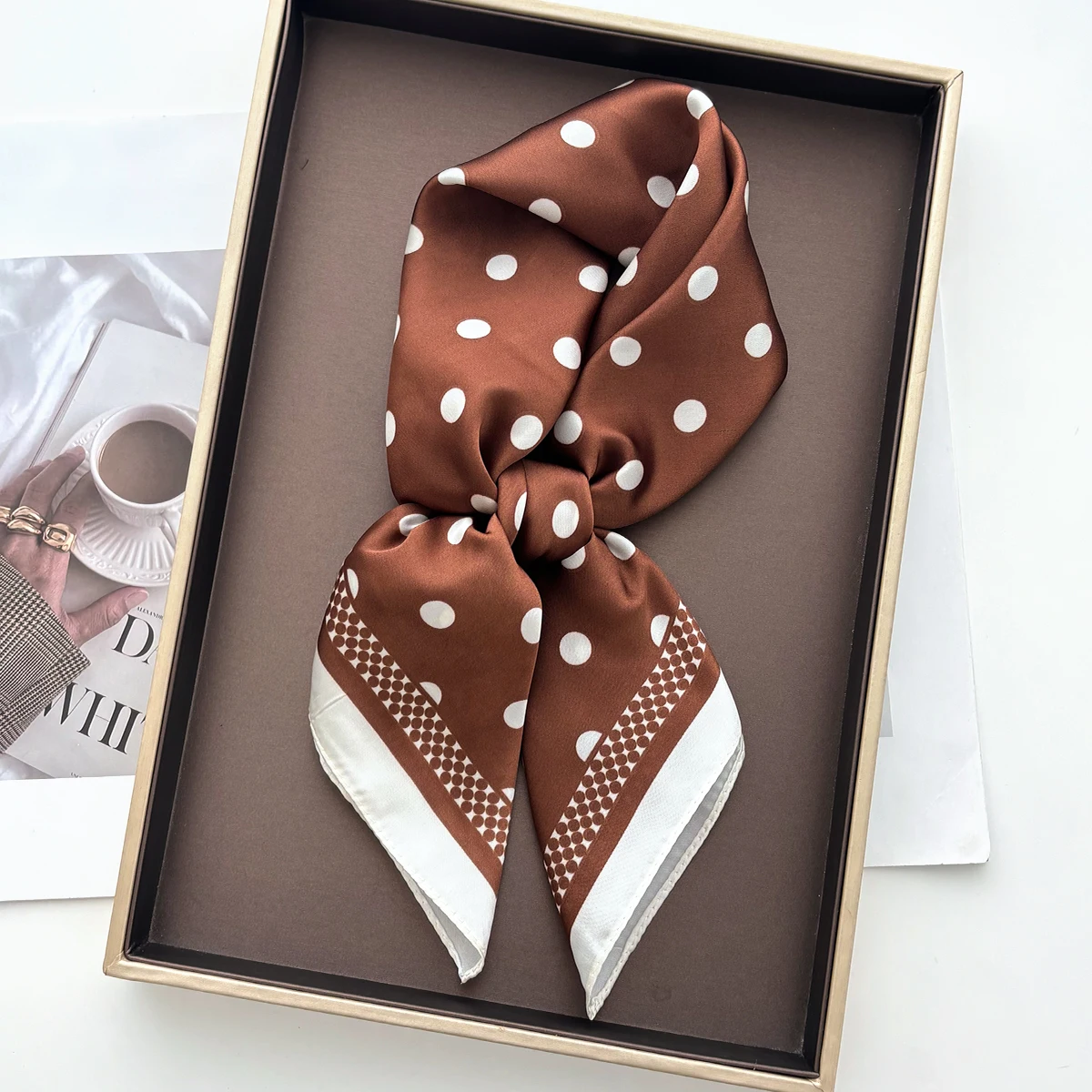 Scarf Silk Square - Women Elegant Soft Satin Square Scarf