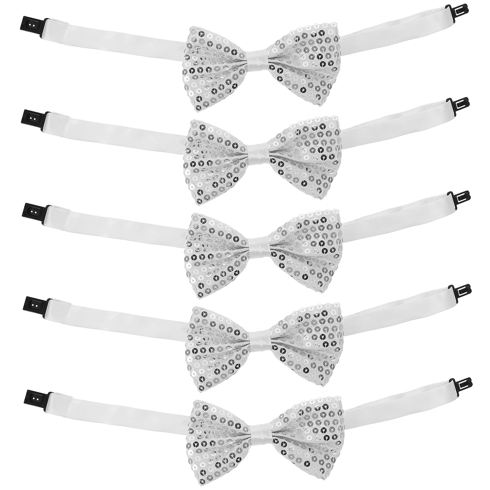 Bow Tie Pre Tied - 5Pcs Kids Bow Ties Sequin Sparkly