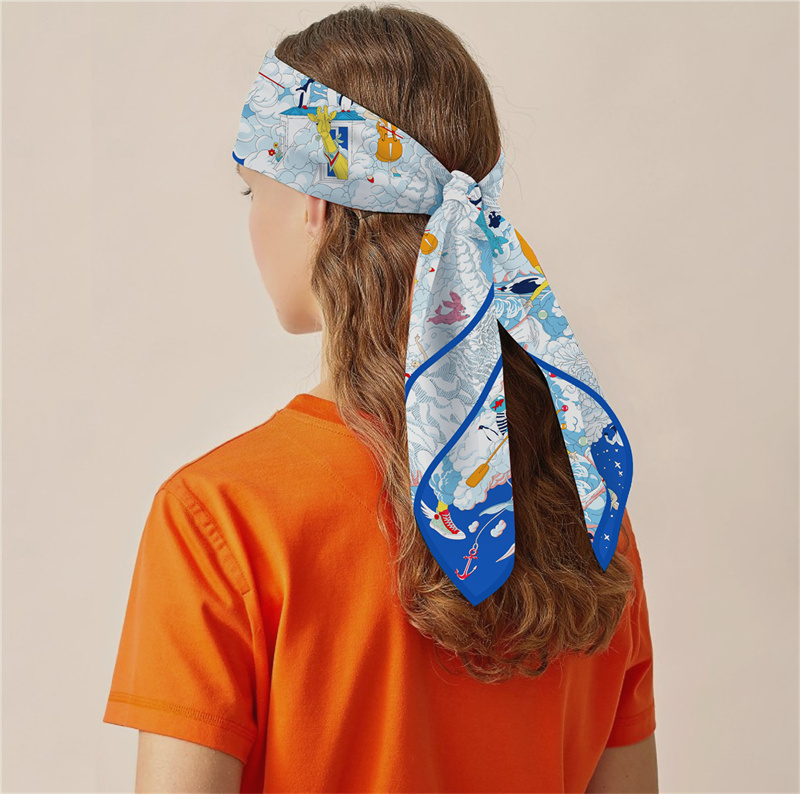 POBING Twill Silk Scarf Women  - Face Scarf Mask recension och pris