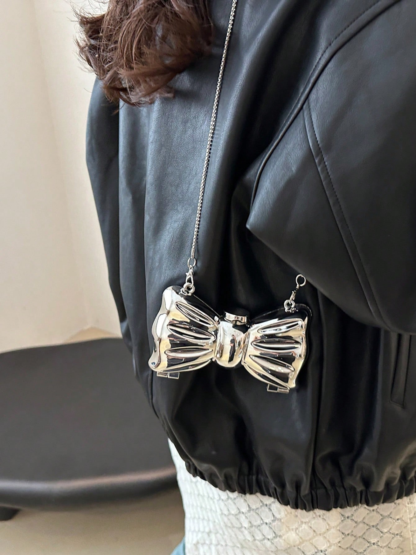 Mini Acrylic Electroplated Met - Tie Clip Silver recension och pris
