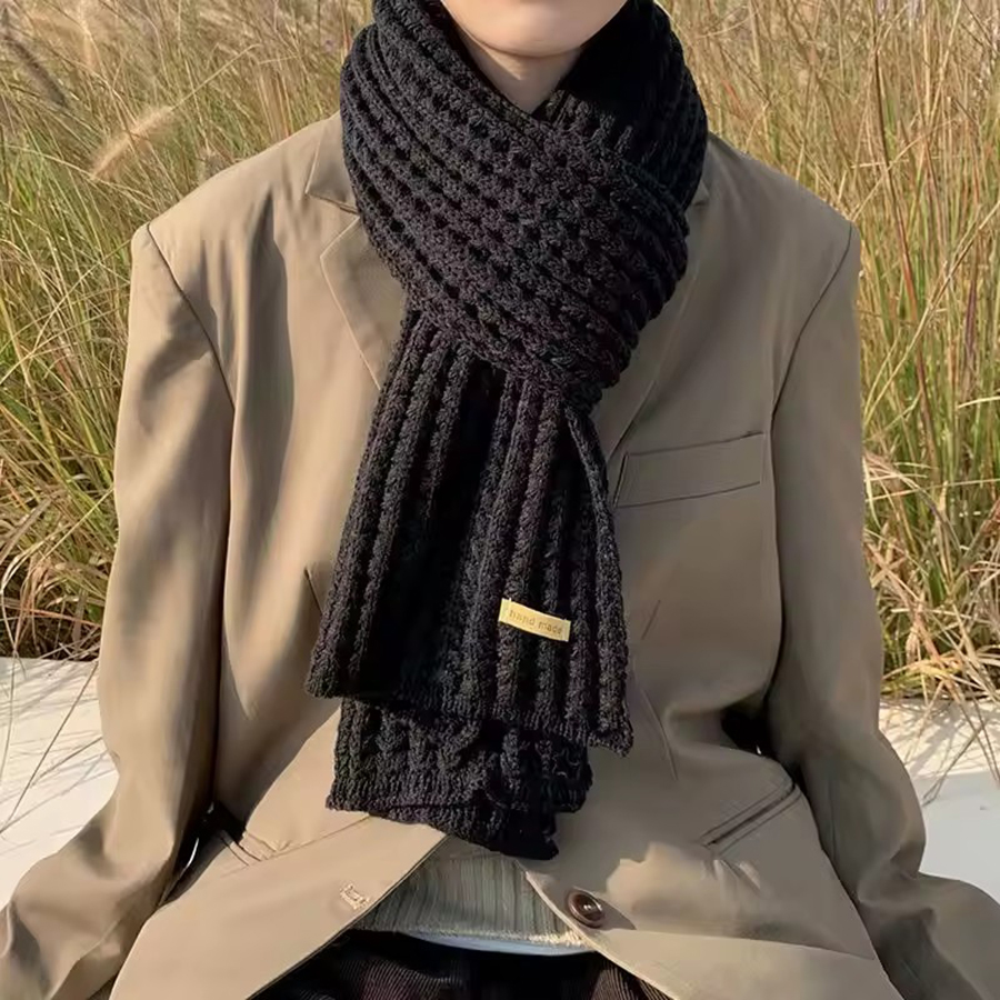 Premium Soft Cozy Luxury Cable - Muffler Men Wool recension och pris