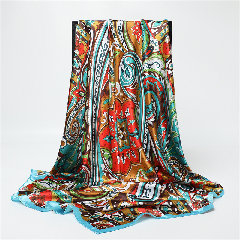 90cm Fashion Printed Big Squar - Face Scarf Mask recension och pris