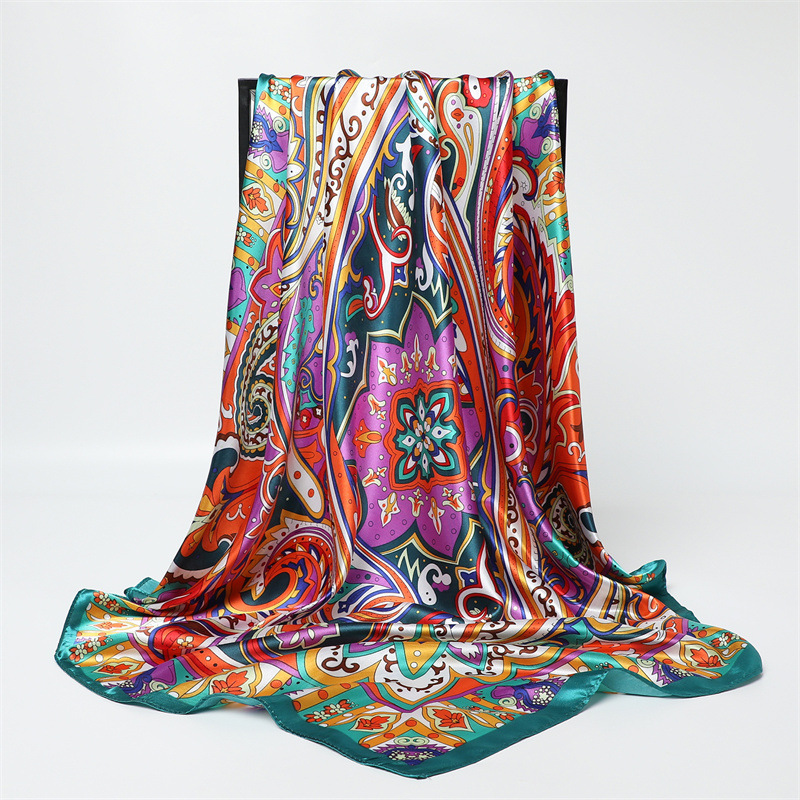 90cm Fashion Printed Big Squar - Face Scarf Mask recension och pris