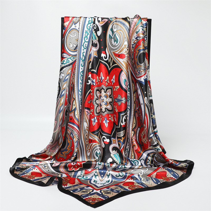 90cm Fashion Printed Big Squar - Face Scarf Mask recension och pris