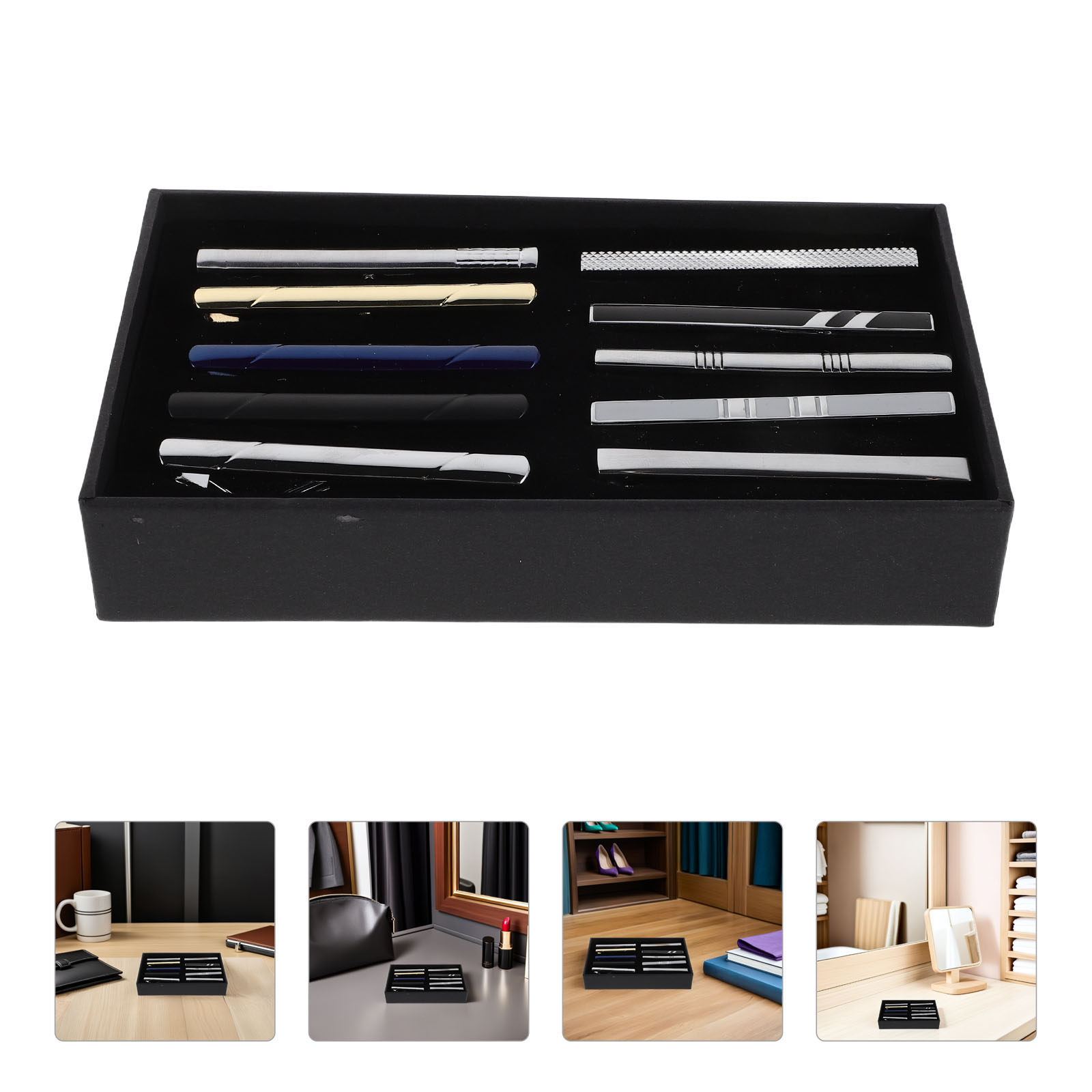 10Pcs Necktie Clip Set Elegant - Tie Bar Set Gift recension och pris
