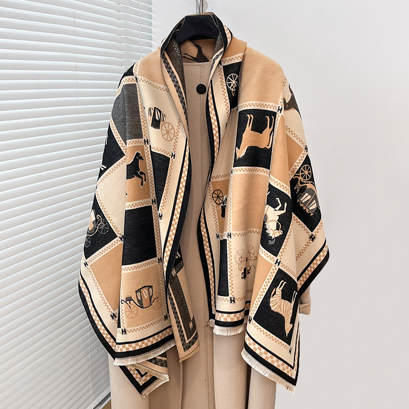 Luxury Warm Poncho Cashmere Wi - Woven Scarf Blanket recension och pris